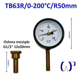 TB63R-0-200-R50mm G1/2 mosiądz 